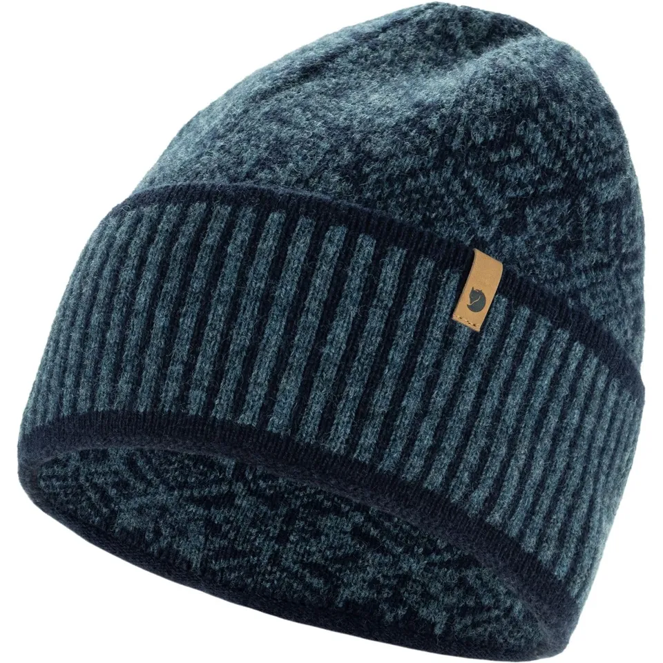 fj-llr-ven-snow-beanie-unisex-jacquard-m-tze-aus-zq-lammwolle image 1