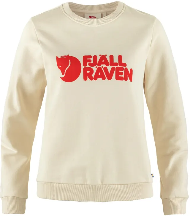 fj-llr-ven-damen-logo-sweatshirt-chalk-white-flame-orange-m image 1
