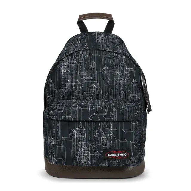 eastpak-wyoming-rucksack-24-l-black-blocks-mit-laptop-h-lle-und-lederboden image 1
