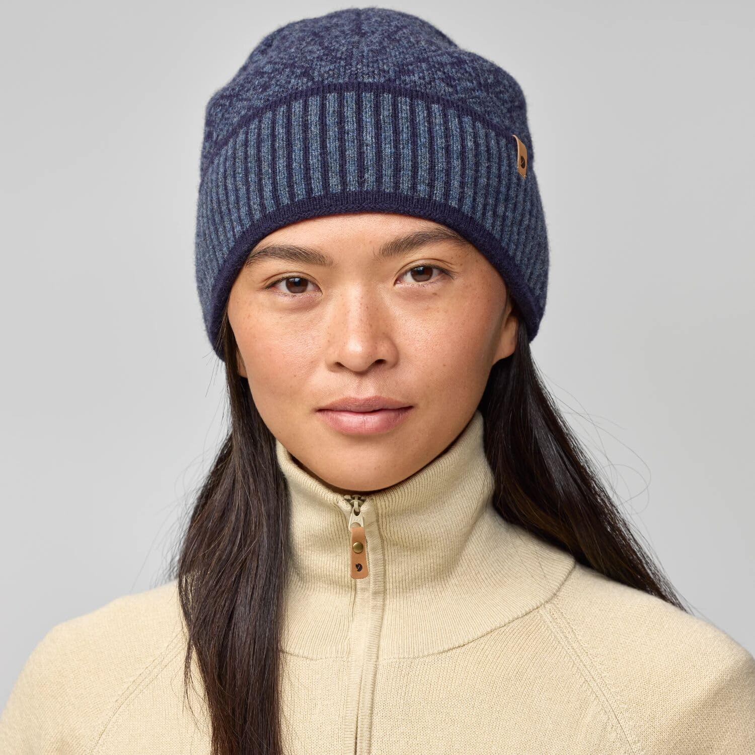 fj-llr-ven-snow-beanie-unisex-jacquard-m-tze-aus-zq-lammwolle image 3