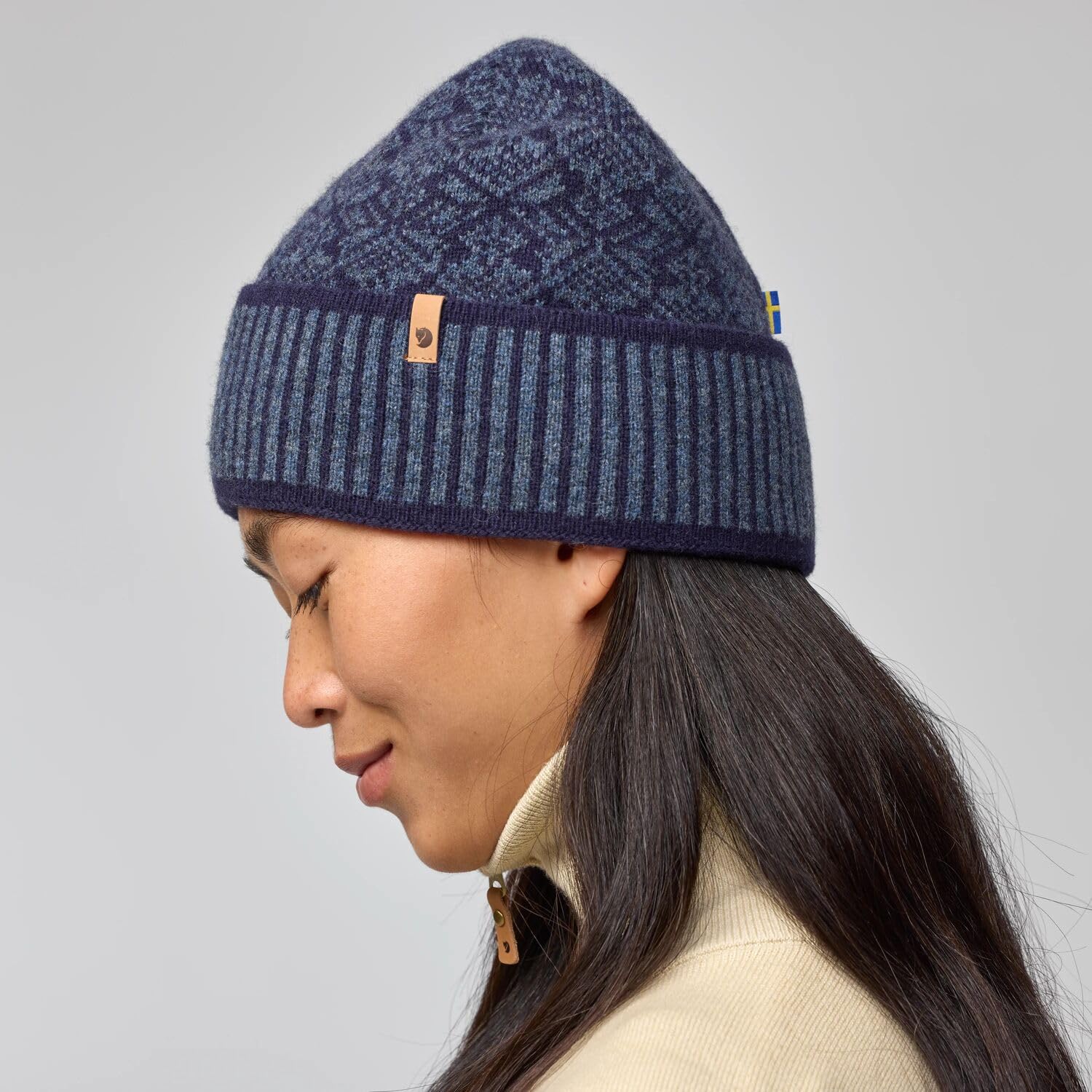 fj-llr-ven-snow-beanie-unisex-jacquard-m-tze-aus-zq-lammwolle image 4