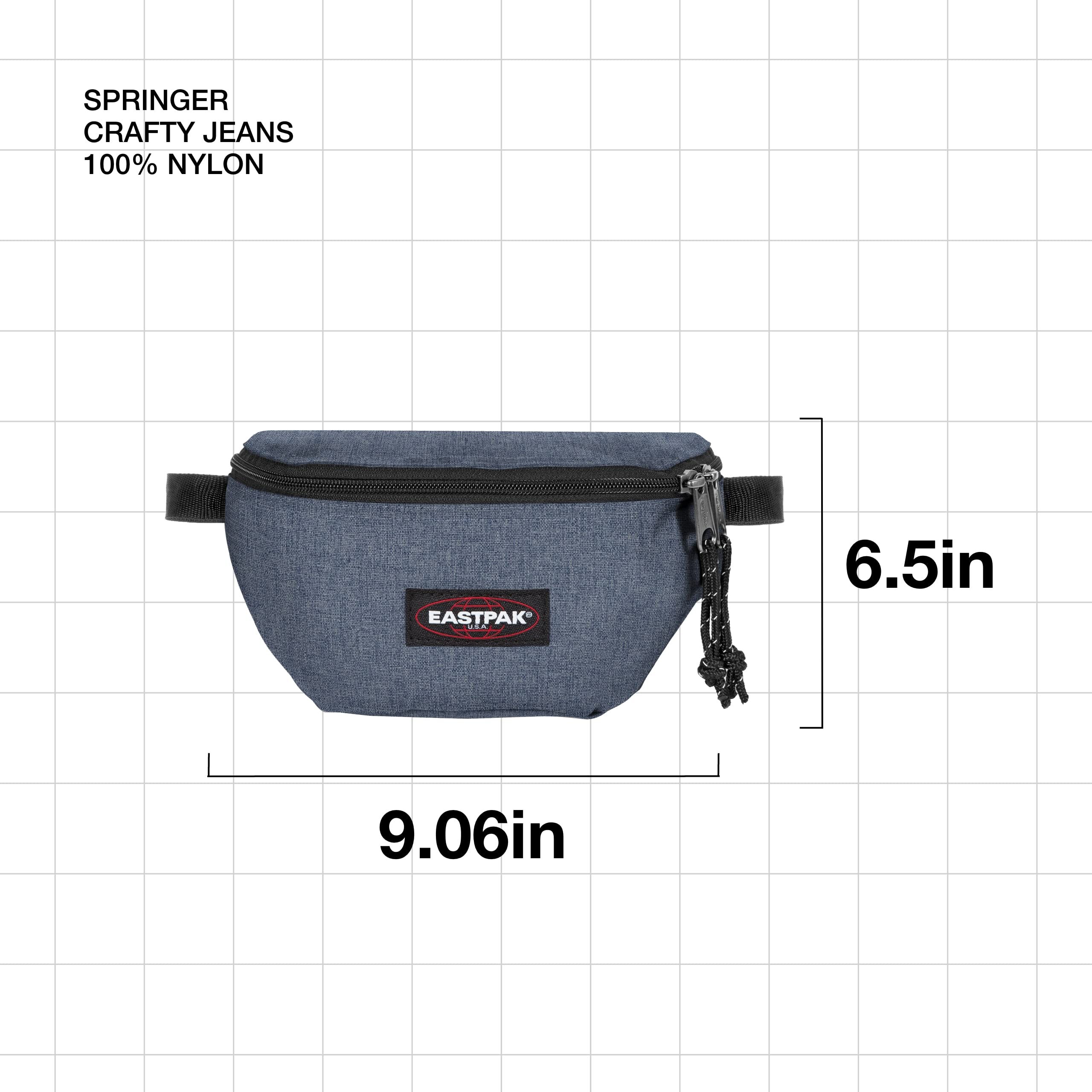eastpak-springer-g-rteltasche-23-cm-2-l-blau-crafty-jeans image 2