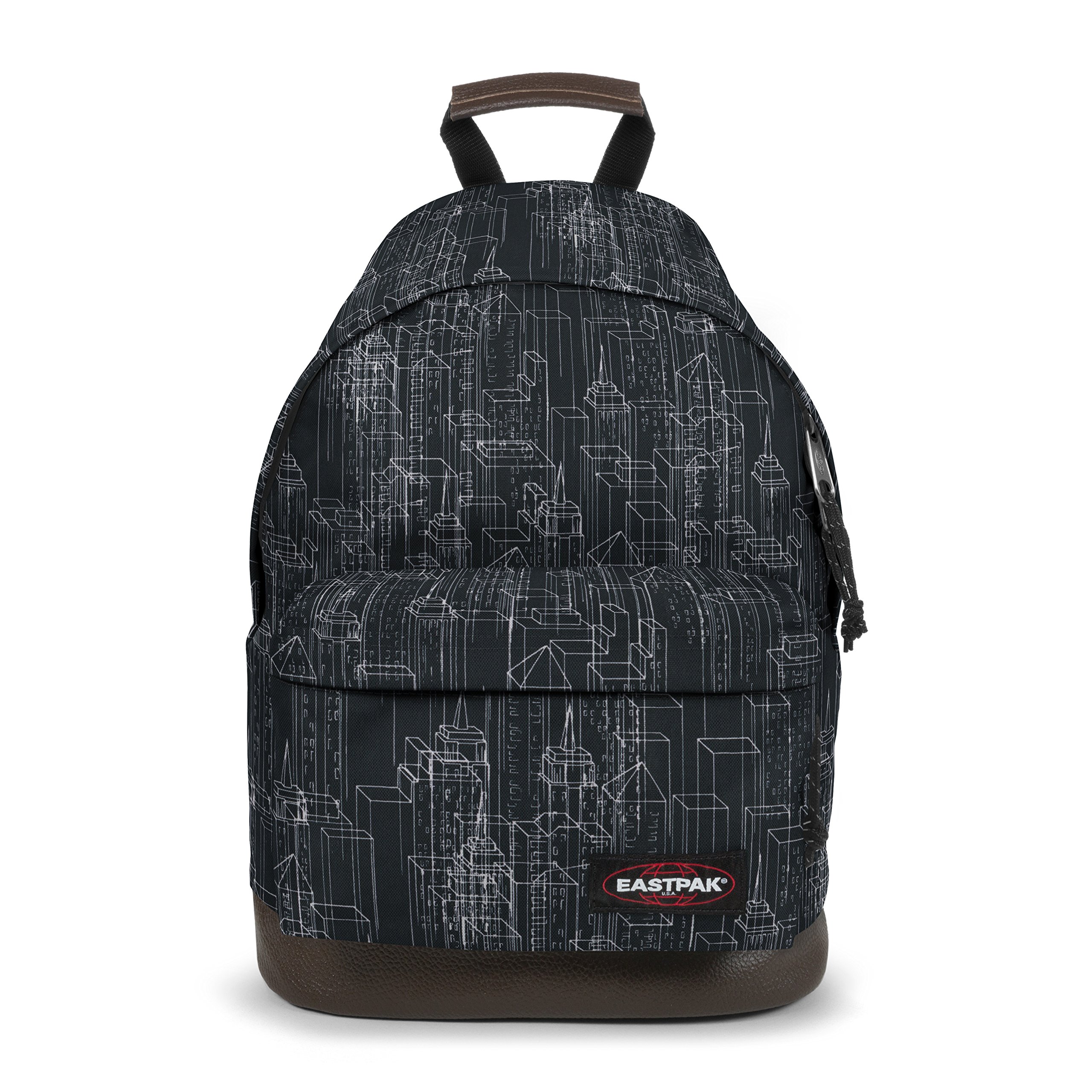 eastpak-wyoming-rucksack-24-l-black-blocks-mit-laptop-h-lle-und-lederboden image 1